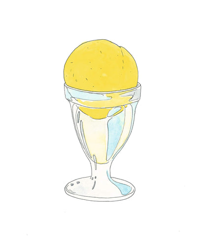 Gelato dessert in a cup with colorful sprinkles on top