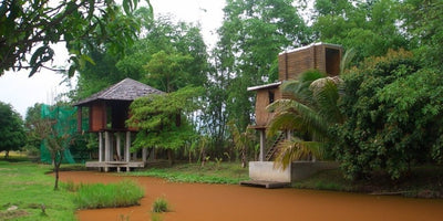 Top artist residencies banner image with abstract colorful design and text overlay