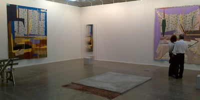 SP Arte 2014 art exhibition banner featuring abstract colorful artwork with geometric shapes and patterns