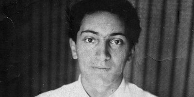 Portrait of Meyer Schapiro, influential art historian and critic, black and white photograph