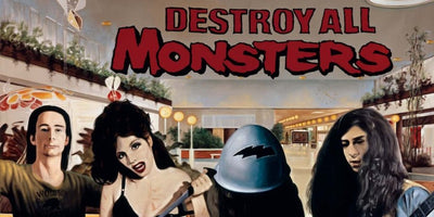 artists who rock promotional banner with guitar and microphone on stage background