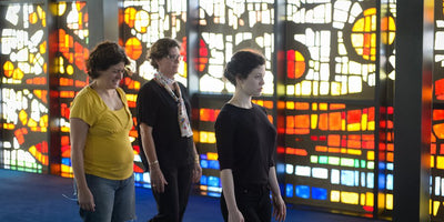 Brittany Bailey and Marina Abramovic slow walking performance outdoors