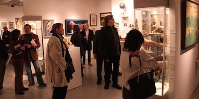 2015 Outsider Art Fair banner with artwork and event details