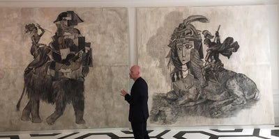 delirious Picasso artwork vibrant abstract painting with bold colors and dynamic brushstrokes