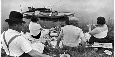prewar black and white French street scene vintage photograph