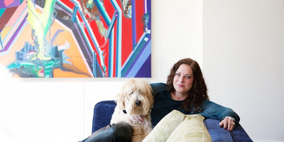 Carole Server at Expo Chicago 2015 art exhibition picks colorful artwork background