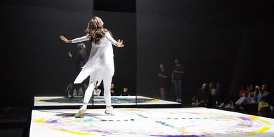 Sam Falls September Spring artwork colorful abstract painting with floral and nature elements 900x450