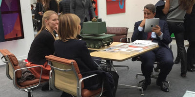 Design exhibition at FIAC 2015 featuring contemporary art installations and sculptures in a gallery setting