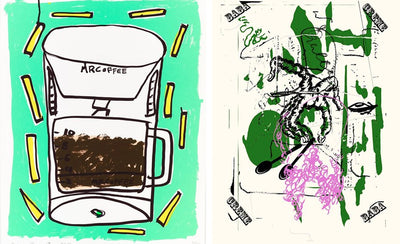 Artspace and NADA Editions collaboration promotional banner with abstract art background and logo