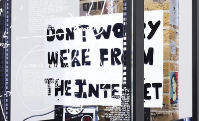 Simon Denny artwork exhibition at Serpentine Galleries large abstract installation colorful modern art