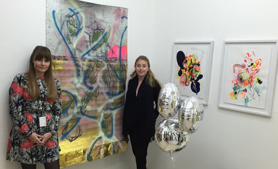 Bosse and Baum Material Art Fair 2016 promotional banner with artwork and event details