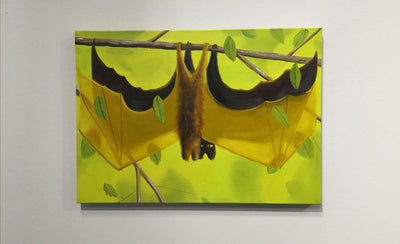 paintings displayed at NADA 2016 art fair colorful abstract artwork on gallery wall