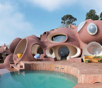 bubble palace exterior view luxury architecture unique design Mediterranean style