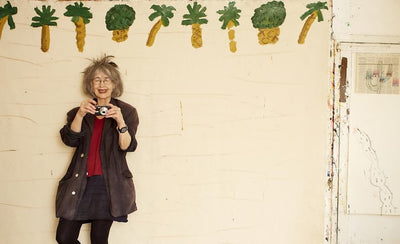 4 reasons to collect Rose Wylie artwork currently on view at the Serpentine Gallery colorful abstract painting by Rose Wylie