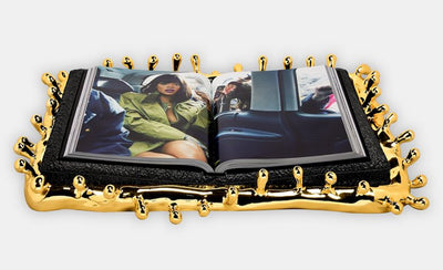 The Haas Brothers limited edition stands for Rihanna's new book displayed in a modern art style