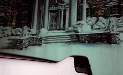 modern americana vintage style collage with classic cars and retro elements in warm tones