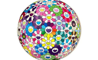 colorful abstract art painting with vibrant shapes and patterns that evoke happiness and positivity