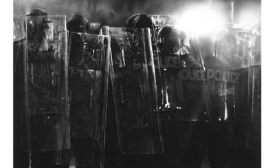 New Robert Longo print artwork black and white abstract figure drawing on white background