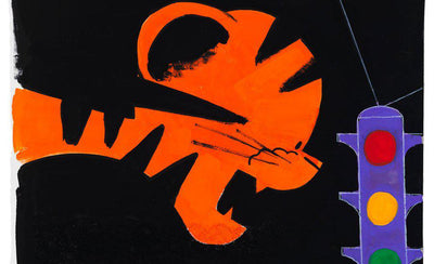 five great pieces to bid on in the Together in Distance auction promotional banner with auction details and artwork images