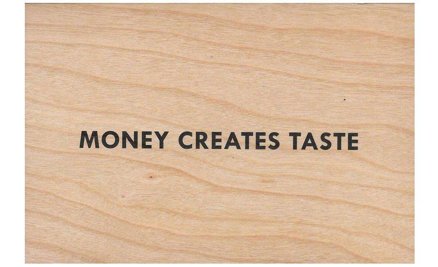 The Artspace Group Show Money artwork featuring a colorful abstract design with bold shapes and vibrant colors