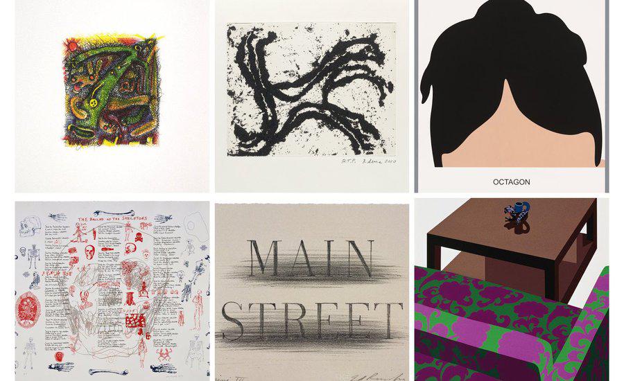 Nine Gemini art prints celebrating ten years on Artspace colorful abstract designs on white background