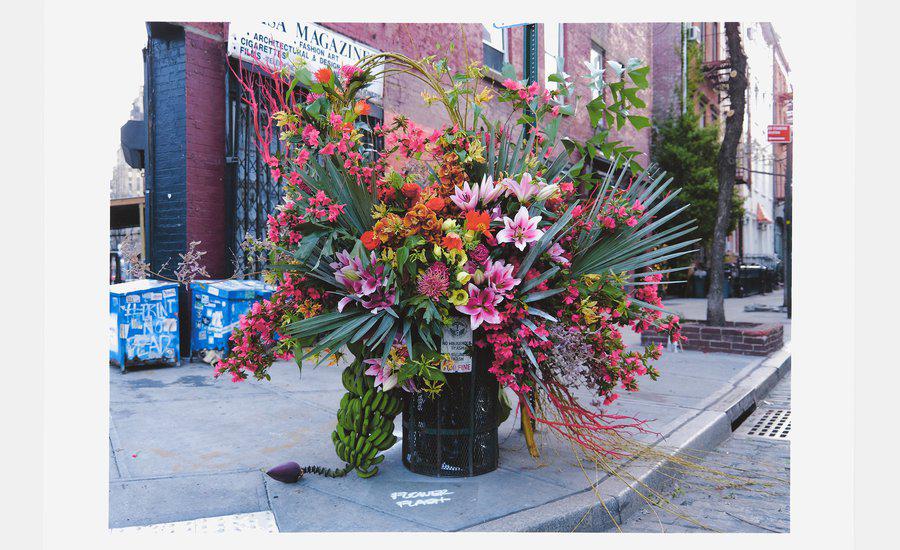 Lewis Miller first ever Flower Flash Edition artwork vibrant floral design colorful petals close-up