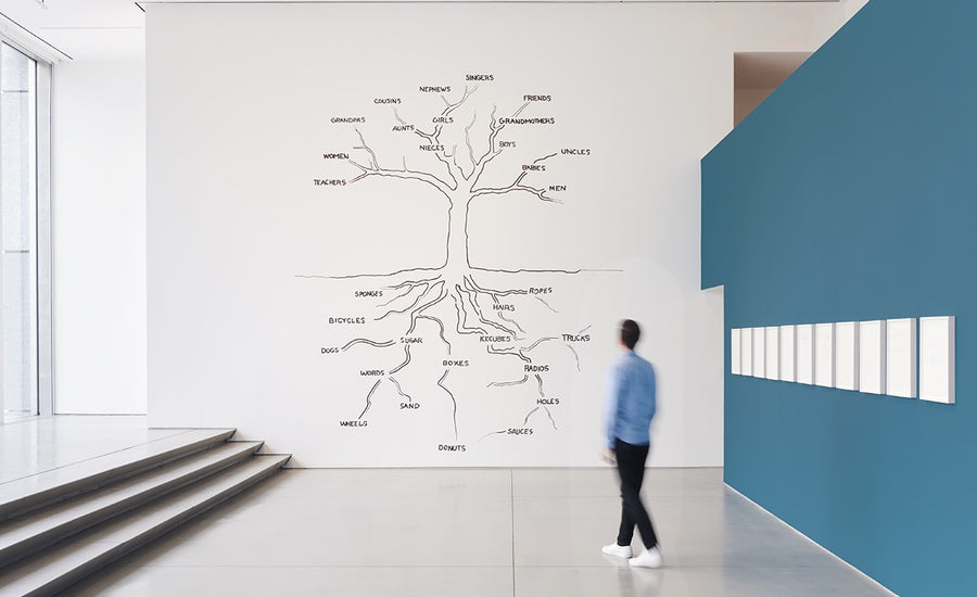 David Byrne new exhibition artwork abstract colorful shapes and patterns 900x450