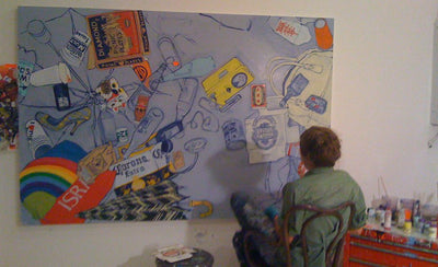 hope gangloff colorful abstract portrait painting vibrant brushstrokes artistic expression