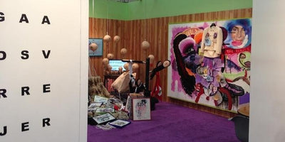 Unconventional art booths at the Armory Show featuring unique display designs and contemporary artworks
