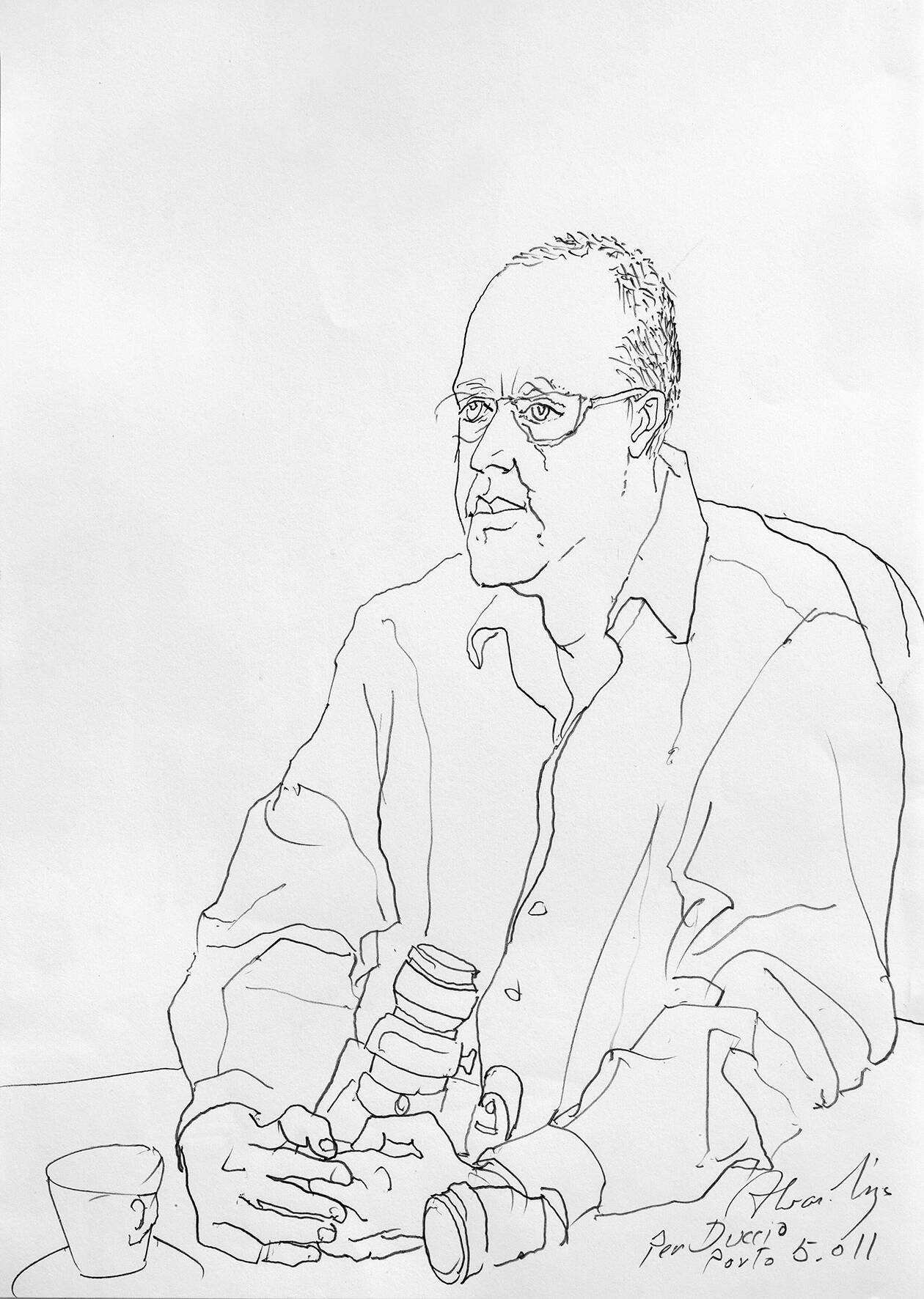 Duccio Malagamba. Portrait by Álvaro Siza. courtesy Duccio Malagamba