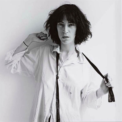 Mapplethorpe and Patti Smith 1975 black and white portrait photograph