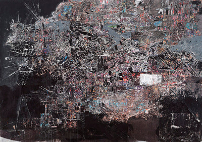 Mark Bradford truly rich man artwork abstract mixed media portrait