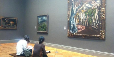 New galleries at the Metropolitan Museum of Art interior view with modern art displays and visitors