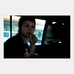 Valérie in the taxi, Paris, 2001