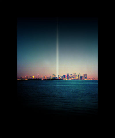 Tribute in Light Over Liberty Island