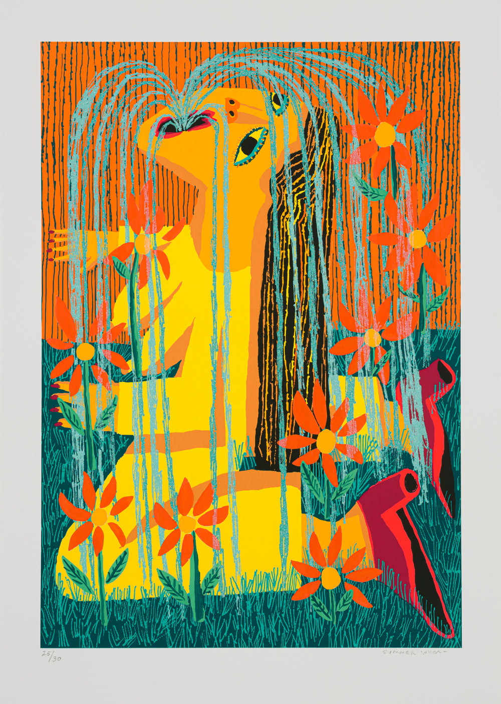 Watering Weeds: Orange Flowers