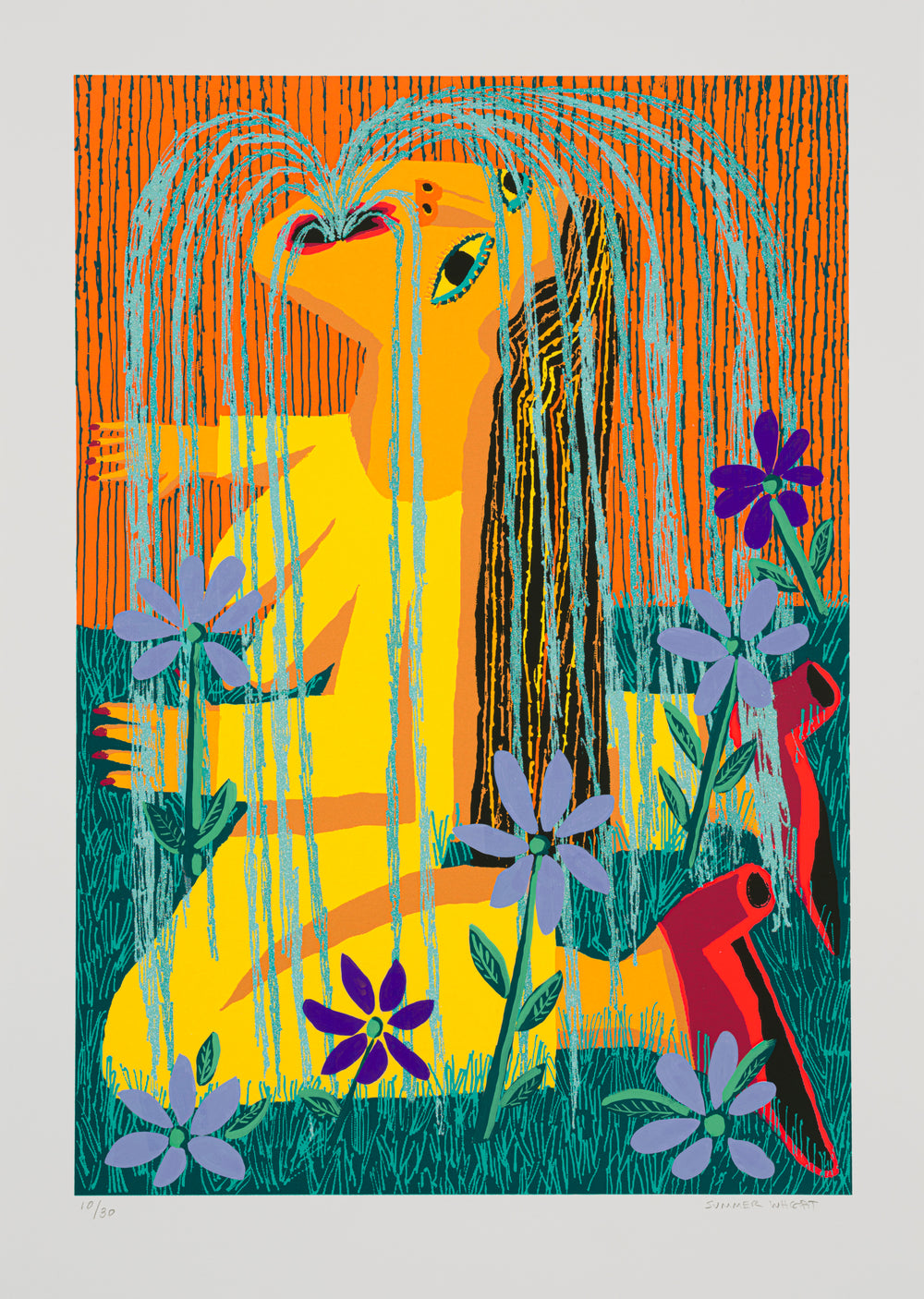 Watering Weeds: Blue Flowers