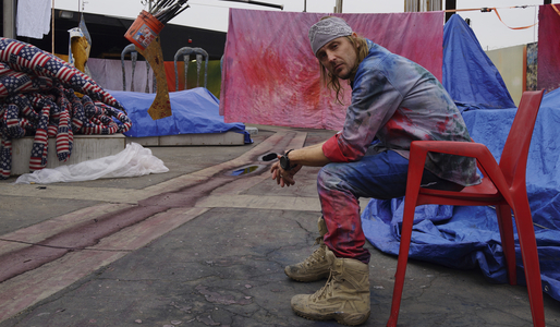 Sterling Ruby at his 26th street studio, Los Angeles, 2014