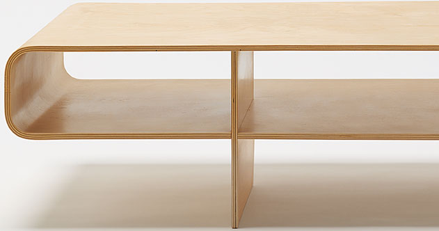 A more detailed view of The Loop Table, 1996 by Barber Osgerby for Isokon Plus