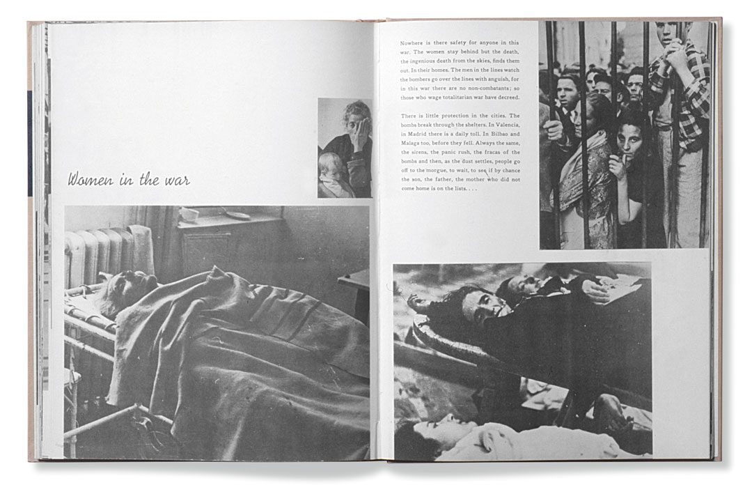 A spread from Death in the Making, by Robert Capa, published by Covici-Friede, New York, 1938. As featured in Magnum Photobook: The Catalogue Raisonné