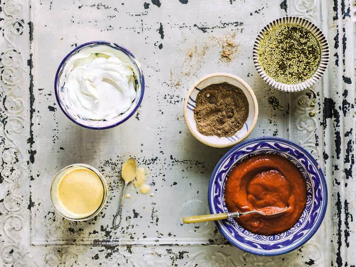 A selection of basic recipes from The Middle Eastern Vegetarian Cookbook