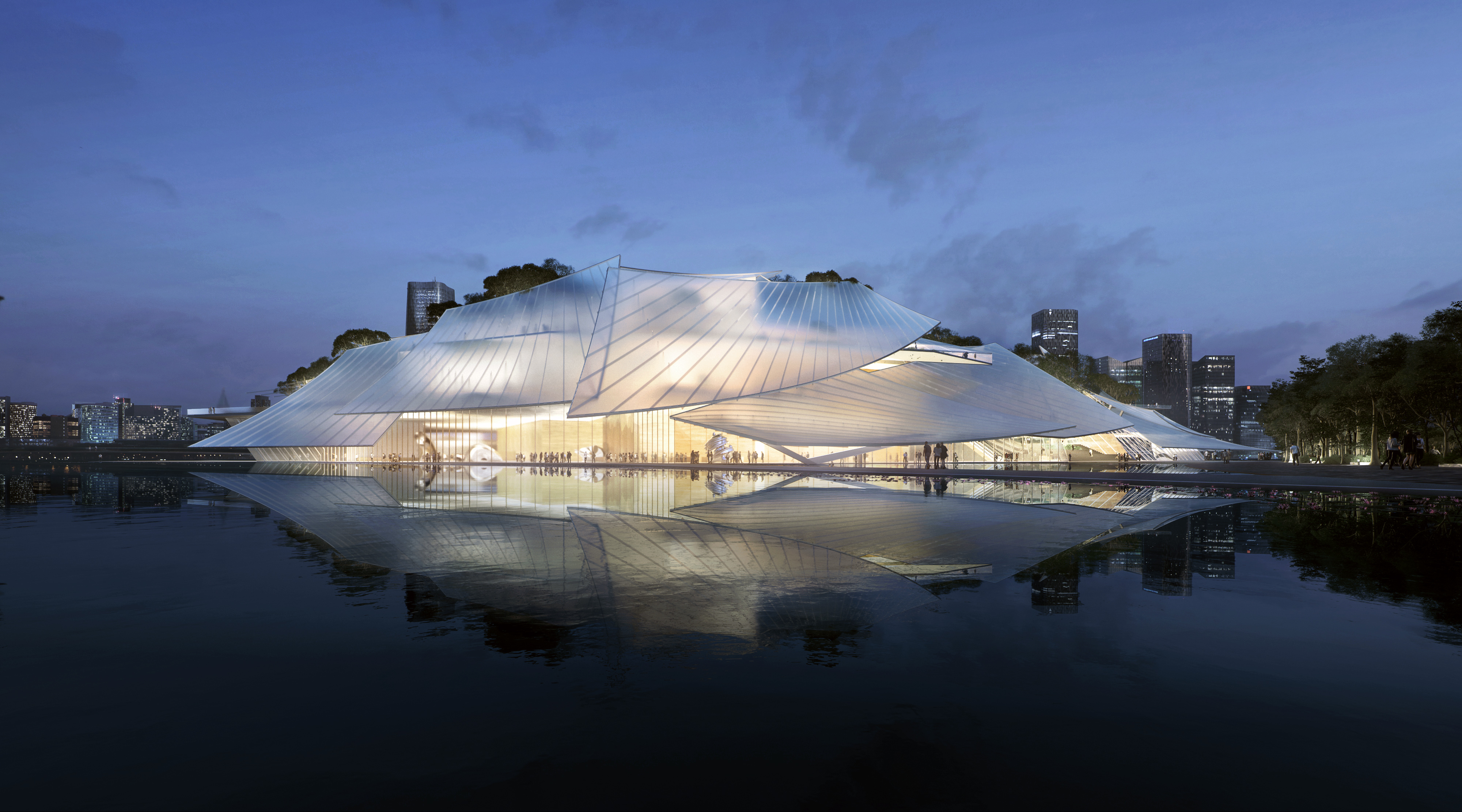 Rendering for Yiwu Grand Theatre, by MAD. All images courtesy of MAD