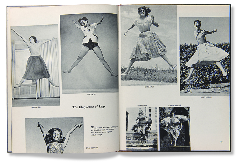 A spread from Philippe Halsman’s Jump Book, as reproduced in Magnum Photobook: The Catalogue Raisonné