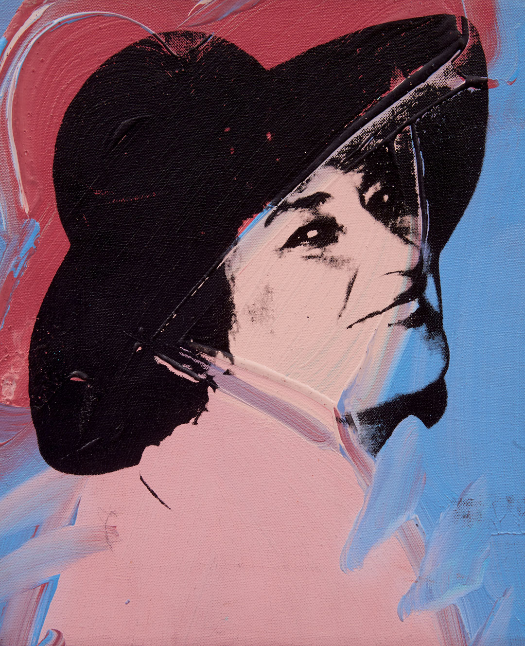 Andy Warhol, Bella Abzug, summer 1977, acrylic and silkscreen ink on linen, 12 x 10 inches, 30.5 x 25.4 cm. Picture credit: Private Collection © The Andy Warhol Foundation for the Visual Arts, Inc., NY Photo by Jordan Tinker