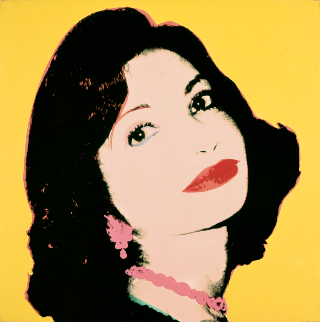 Andy Warhol, Ashraf Pahlavi, early 1978, acrylic and silkscreen ink on linen, 40 x 40 inches, 101.6 x 101.6 cm. Picture credit: Private Collection  © The Andy Warhol Foundation for the Visual Arts, Inc., NY, Photo by Phillips/Schwab 