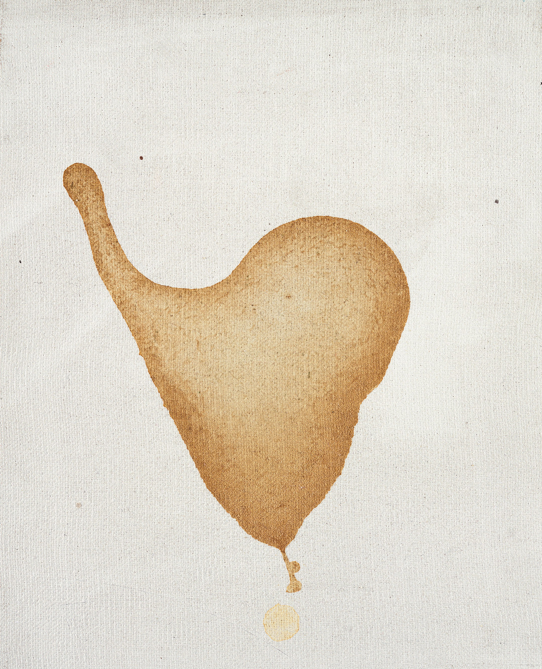 Andy Warhol, Cum, 1977–78, semen on cotton, 10 x 8 inches, 25.4 x 20.3 cm. Picture credit:  The Andy Warhol Museum, Pittsburgh; Founding Collection, Contribution The Andy Warhol Foundation for the Visual Arts, Inc. ©The Andy Warhol Foundation for the Visual Arts, Inc., NY, Photo:  Phillips/Schwarb 