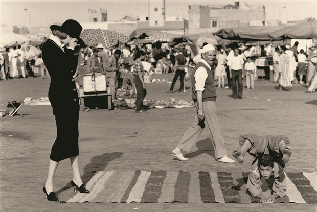 Ellen von Unwerth: Nadja Auermann in Donna Karan; hair, Danilo; makeup, Laurie Starrett; Morocco, 1992. From Grace