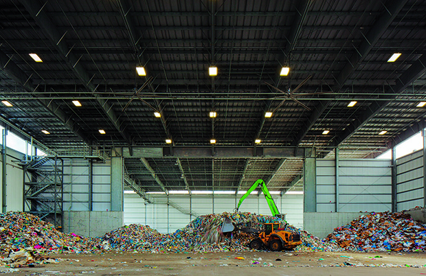 Sunset Park Material Recovery Facility, Brooklyn, NY, USA, 2013, Sims Municipal Recycling. Photo: Todd Eberle