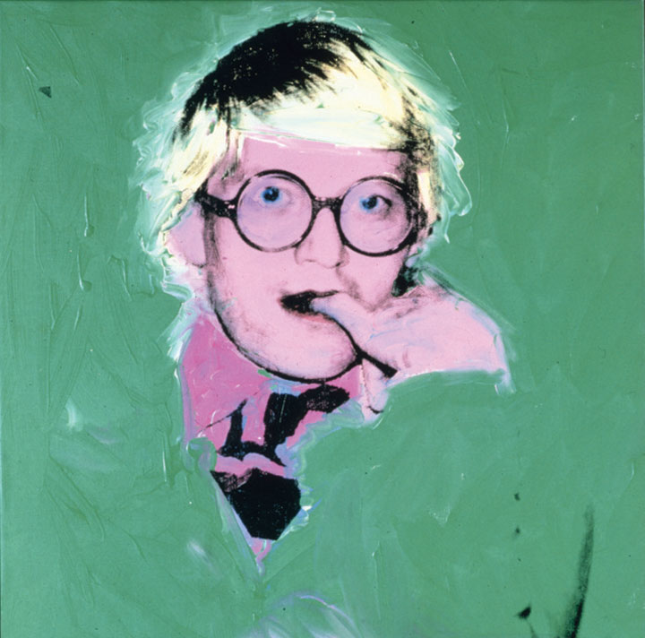 David Hockney (1974) by Andy Warhol. Private Collection, Courtesy Paul Kasmin Gallery, New York / © The Andy Warhol Foundation for the Visual Arts, Inc.