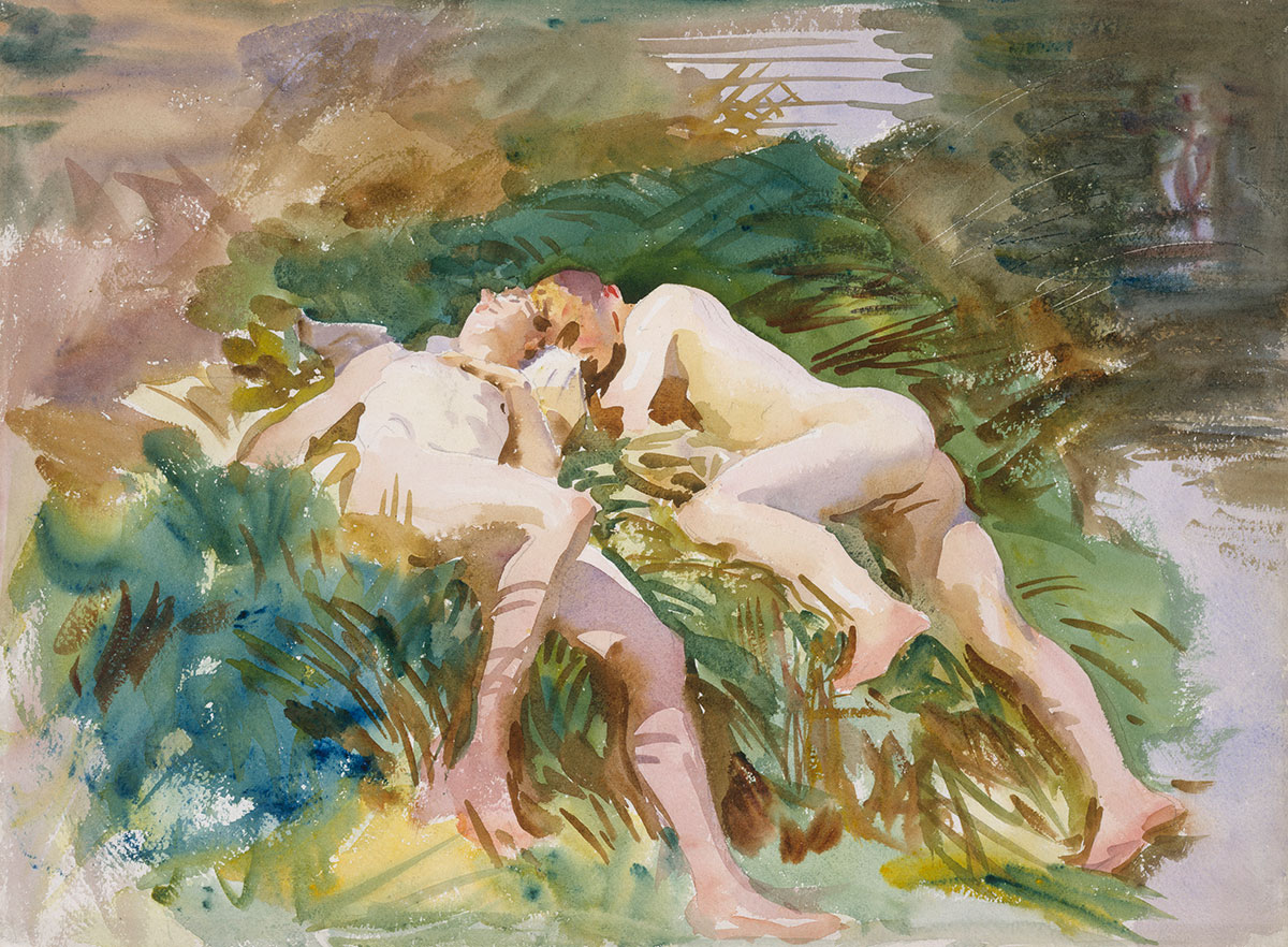 Tommies Bathing (1918) by John Singer Sargent as reproduced in The Art of the Erotic